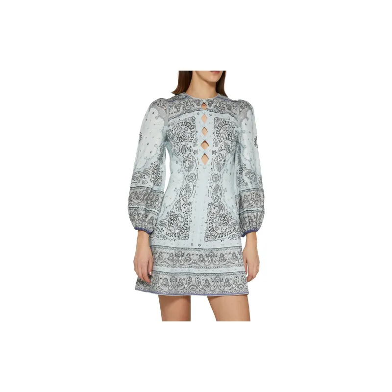 Zimmermann Bandana-Printed Long-Sleeved Mini Dress-6