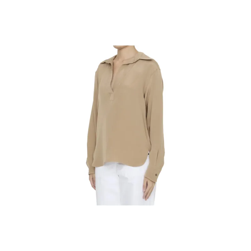 MaxMara V Neck Long Sleeved Shirt-2