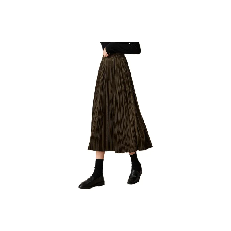 Mo Han Yi Mei Casual Long Skirt Women's Pickle Green-1