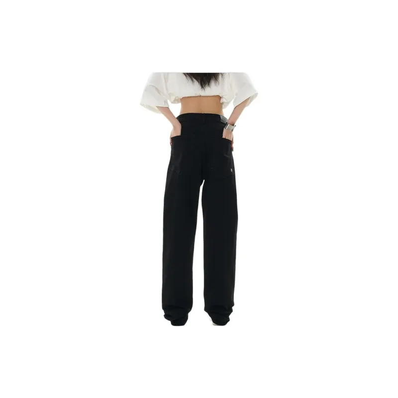 YINLEI Jeans Unisex Black-1