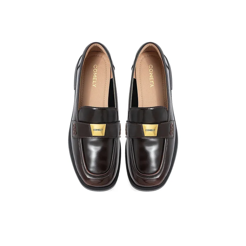 COMELY Loafers Women's Black/Coffee-11