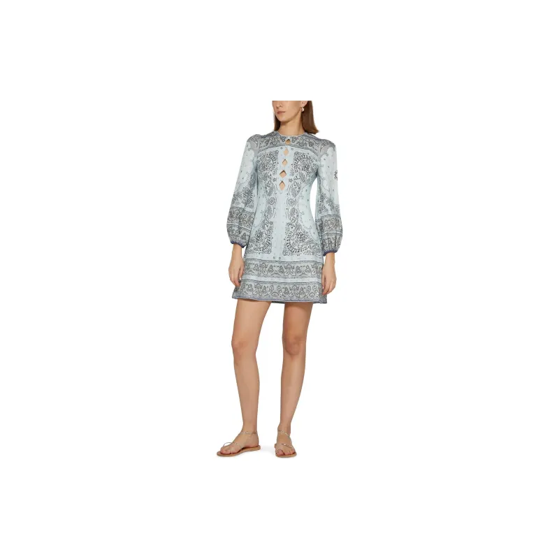 Zimmermann Bandana-Printed Long-Sleeved Mini Dress-5