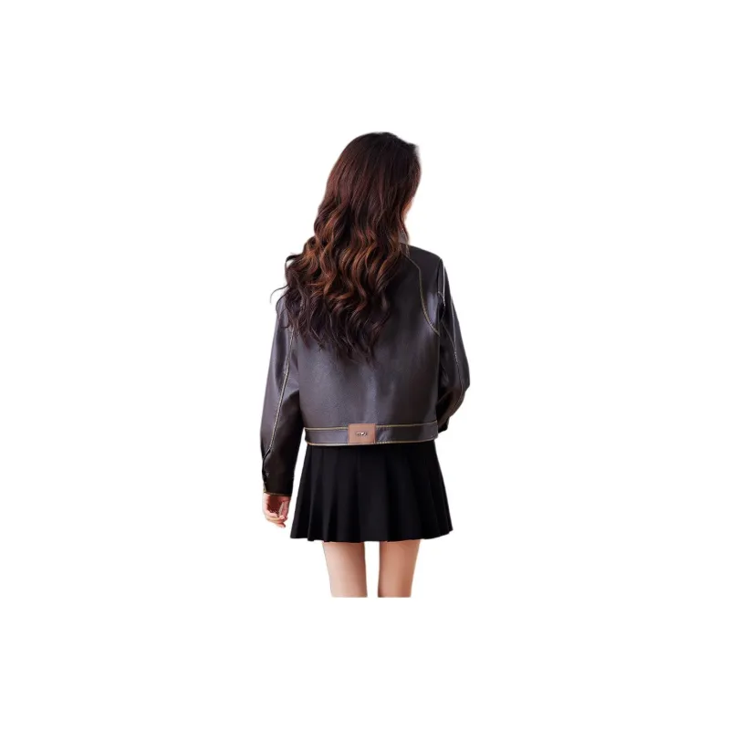 Yi Mengyuan Leather Jacket Women's-0