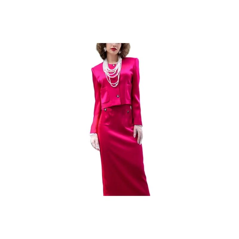 BESIONIA SS23 Jackets Coats Women's Rose Red-1
