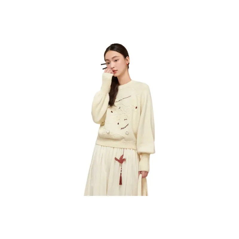 ZIHAN Sweater Women's Creamy White-2