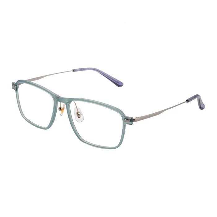 SEIKO Titanium Β Titanium Square Eyeglass Frames Unisex Turquoise-0