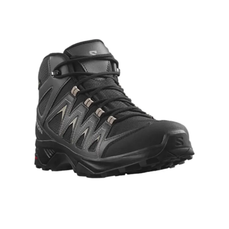 SALOMON X Braze MID GTX Wear resistant And Waterproof Mid Top Trekking Shoes Men's Black-1