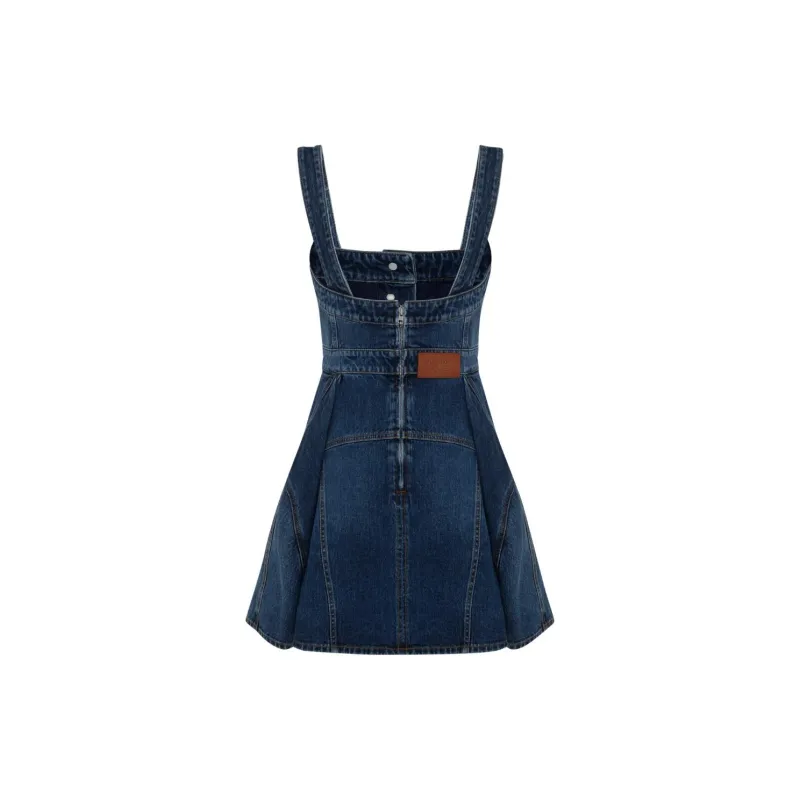 Alexander McQueen SS22 Sleeveless Dress Women's Blue-2