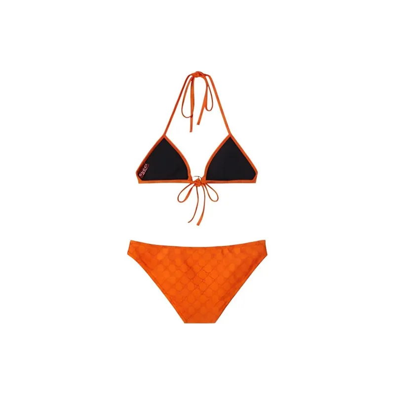 GUCCI Gg Stretch Jersey Bikini Orange-1