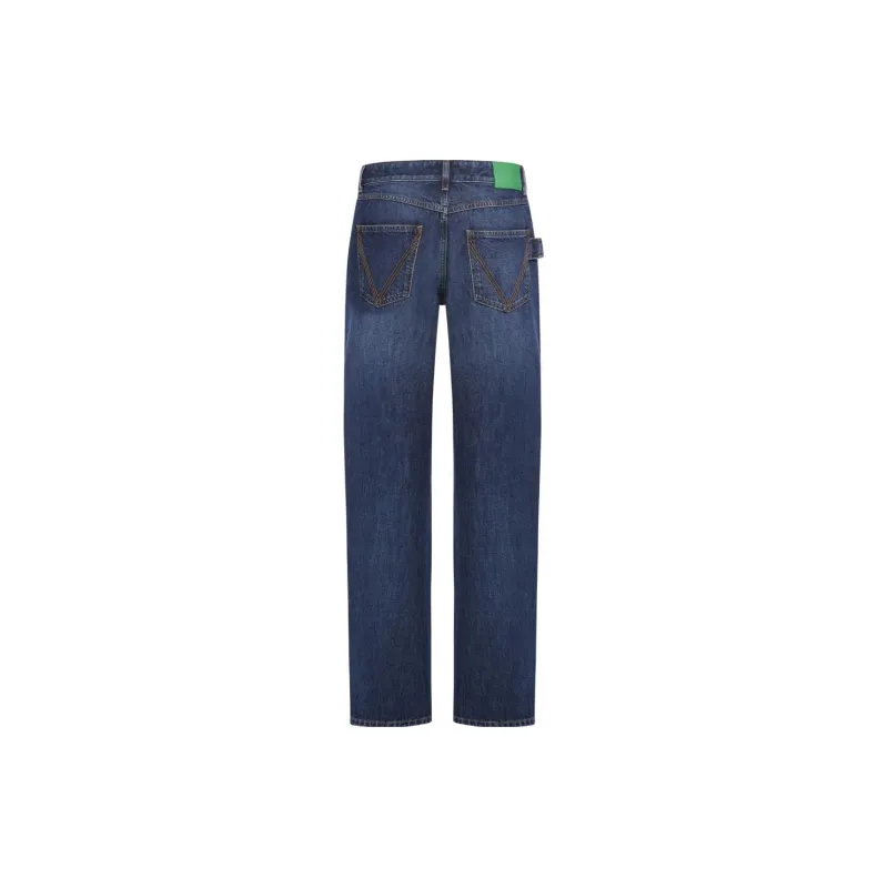 Bottega Veneta Logo Patch Straight Leg Jeans-3