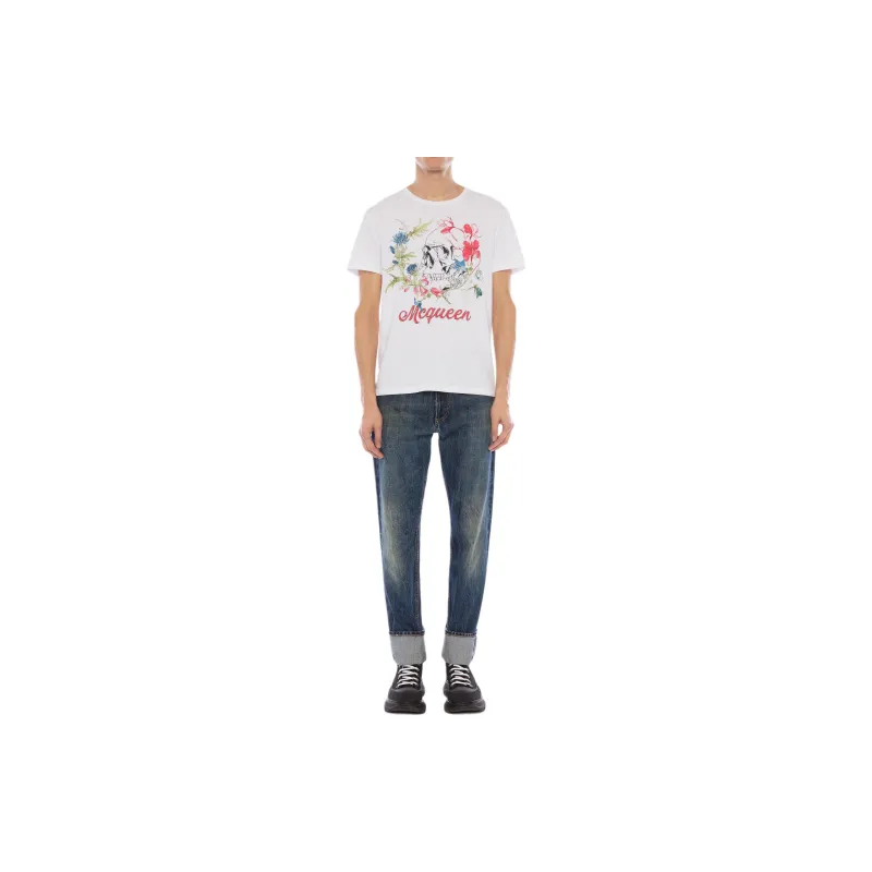 Alexander McQueen T Shirts Men White-2