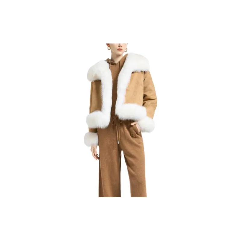 BESIONIA FW23 Casual Pants Women's Camel-3