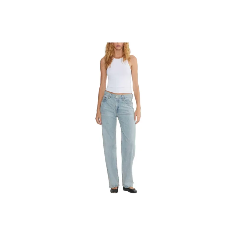 ARITZIA Denim Forum The '90s Lggy Lo-Rise Baggy Jean Jeans Women's Brl Thr Bleu/Light Indigo-1