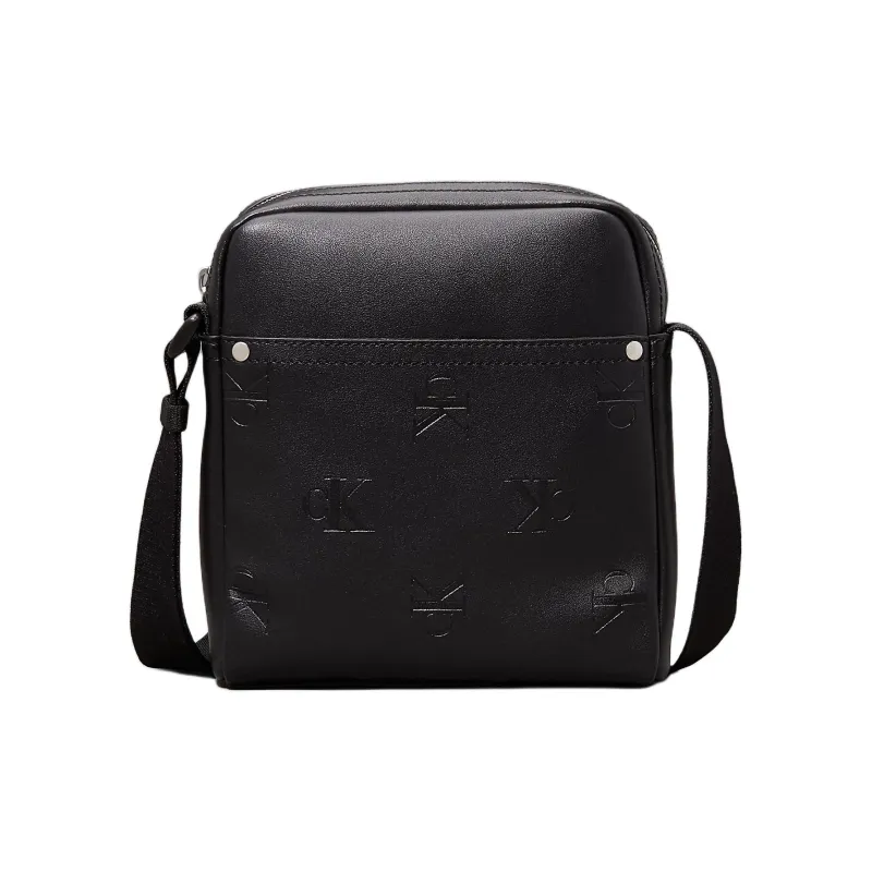CALVIN KLEIN Artificial Leather Crossbody Bag, Shoulder Bag Men's Black-0