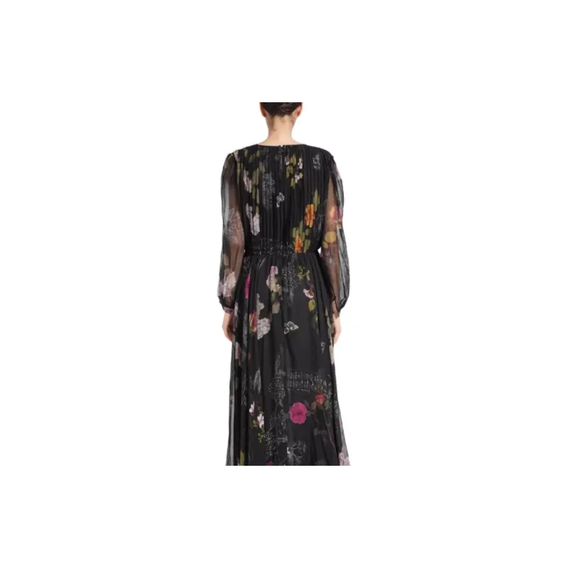 BESIONIA SS24 Long Sleeved Dresses Women's Black Pattern-4