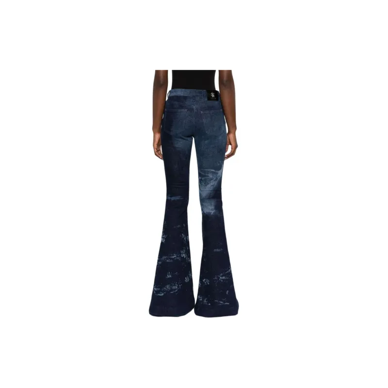 Roberto Cavalli Baroque pattern Flared Jeans-1