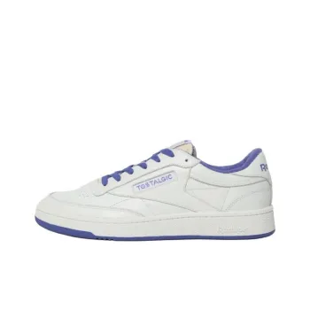 Reebok Club C Anti Slip Wear Resistant Low Top Skateboard Shoes Women's White Blue