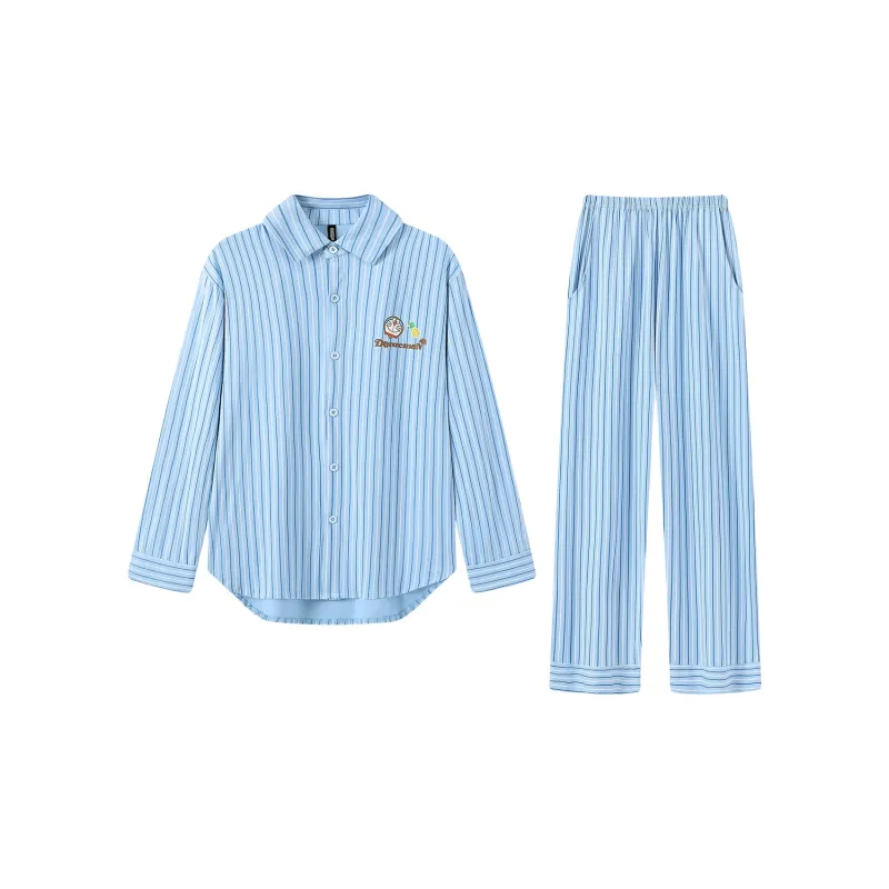 Gongdie x DUOLA A MENG LIANMINGKUAN Pajama Set Unisex Blue-1