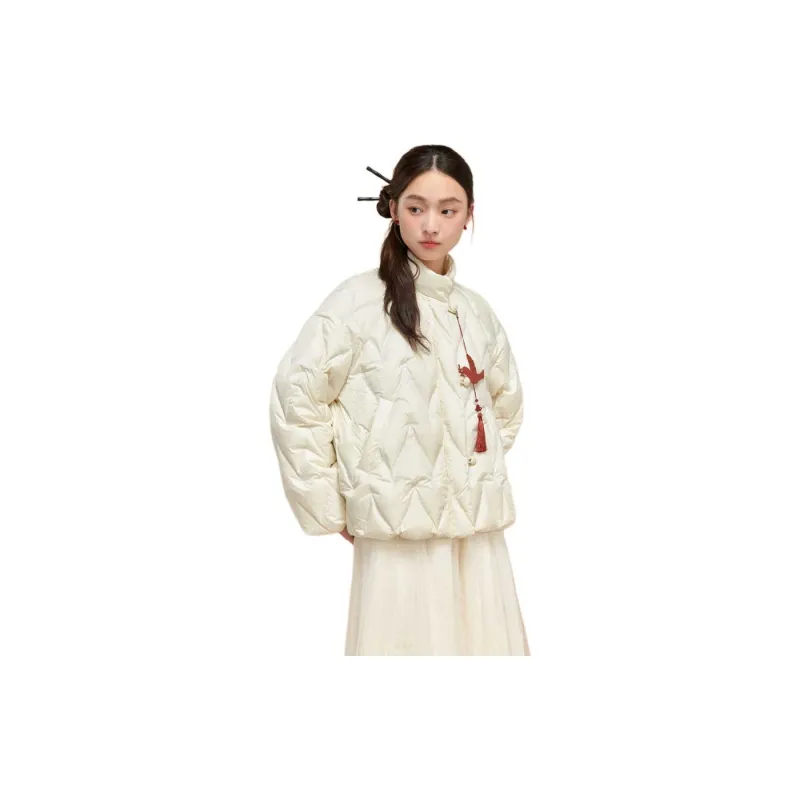 ZIHAN Down Jacket Women's Creamy White-3