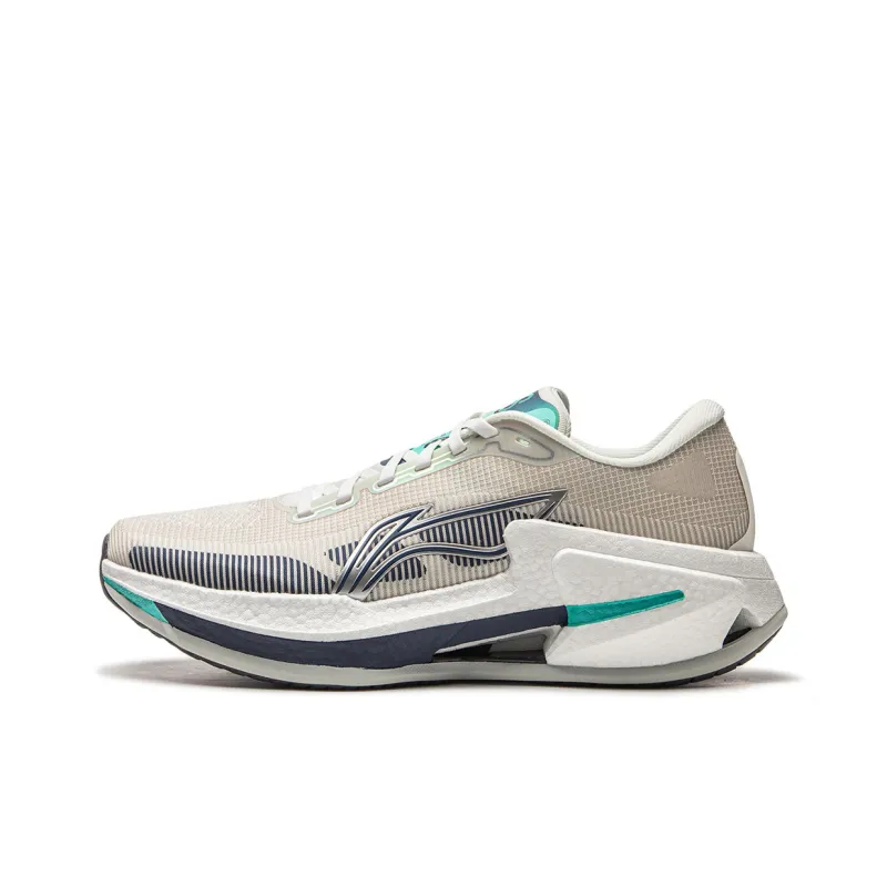 LiNing Liuliu 8 Cushioned Slip-Resistant Abrasion-Resistant Breathable Low-Top Running Shoes Men's Gray Blue-0