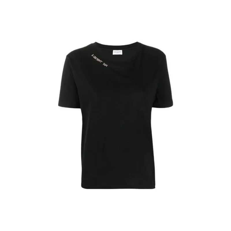 SAINT LAURENT T Shirts Women's Black-1