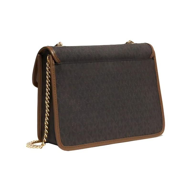 MICHAEL KORS Regina Artificial Leather Shoulder Bag Medium Size Women's Acorn Brown-1