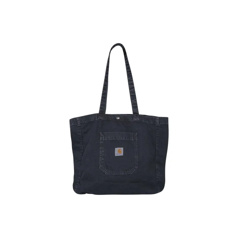 Carhartt WIP 100% Cotton Tote Bag, Shopping Bag, Shoulder Bag, Crossbody Bag Regular Men's Black-1