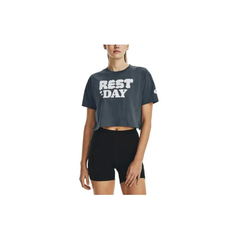 Under Armour Crop Tops Women's Gray-2