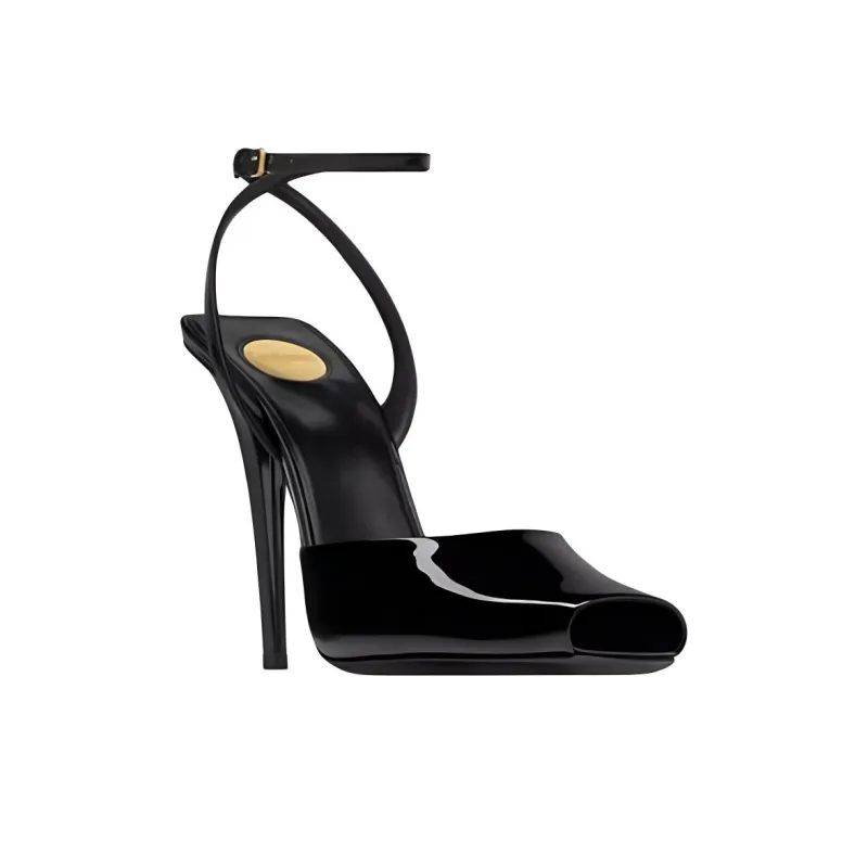 SAINT LAURENT Strap Sandals 11cm Women's Black-2