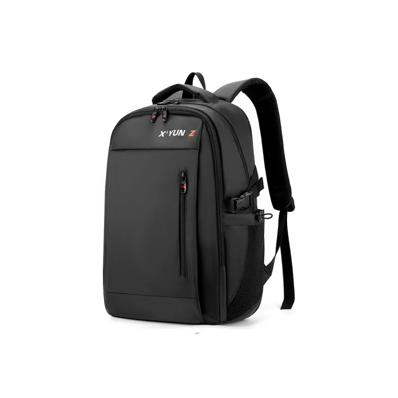 Travel Nylon Backpack Men's Black/Blue/Gray-0