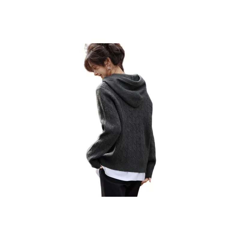 Mo Han Yi Mei Sweatshirt Women's Dark Heather Gray-3