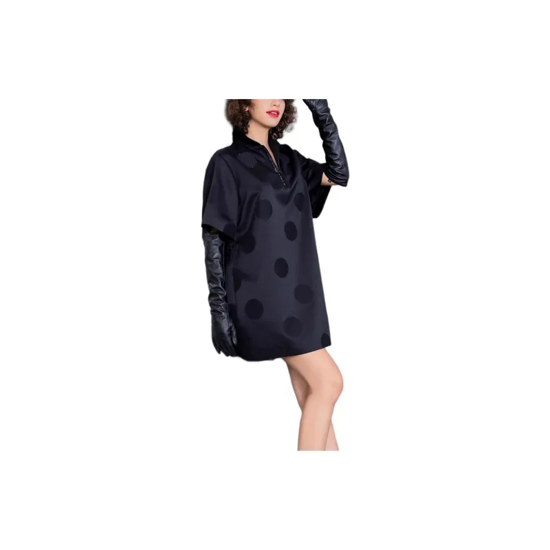 BESIONIA SS23 Short Sleeved Dresses Women's Black-2
