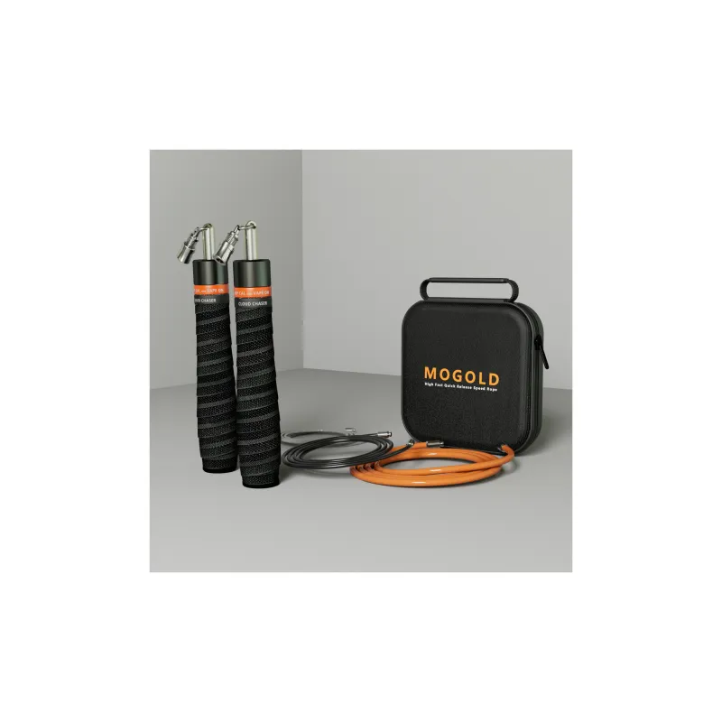 MOGOLD Aerobic Fat Reduction Non Countable Jump Ropes Adults PU Cord, Aluminum Alloy Controller Three Cord Version-4