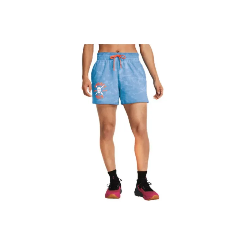 Under Armour Project Rock Terry Casual Shorts Women's Blue-2