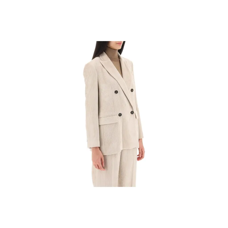 Brunello Cucinelli Double Breasted Long Sleeved Blazer-1