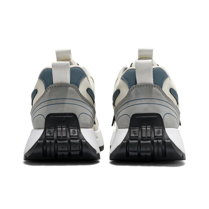 Binary Low-Top Running Shoes Men's Beige Blue-5