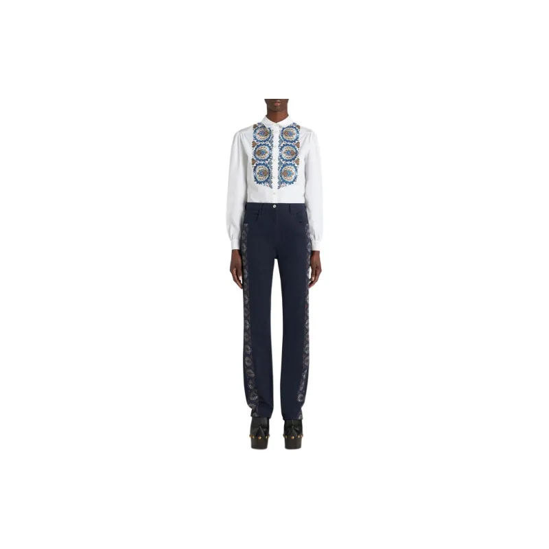 ETRO Floral stripes Straight leg Jeans-2