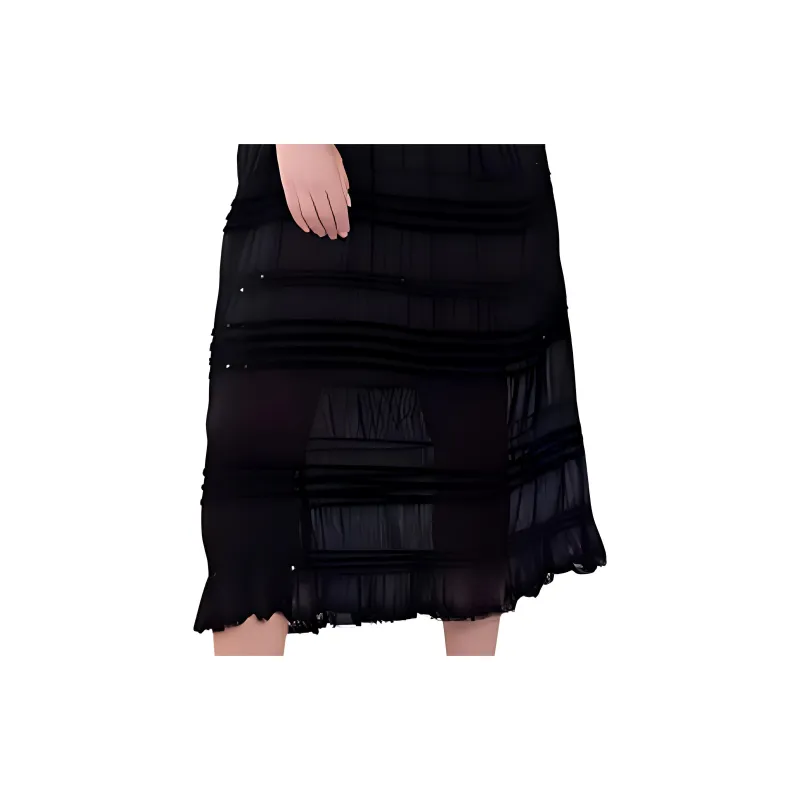 BESIONIA SS23 Short Sleeved Dresses Women's Black-5