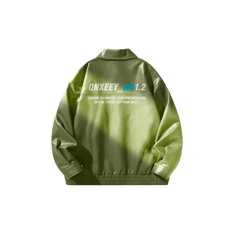 Qnxeey Leather Jackets Unisex-7