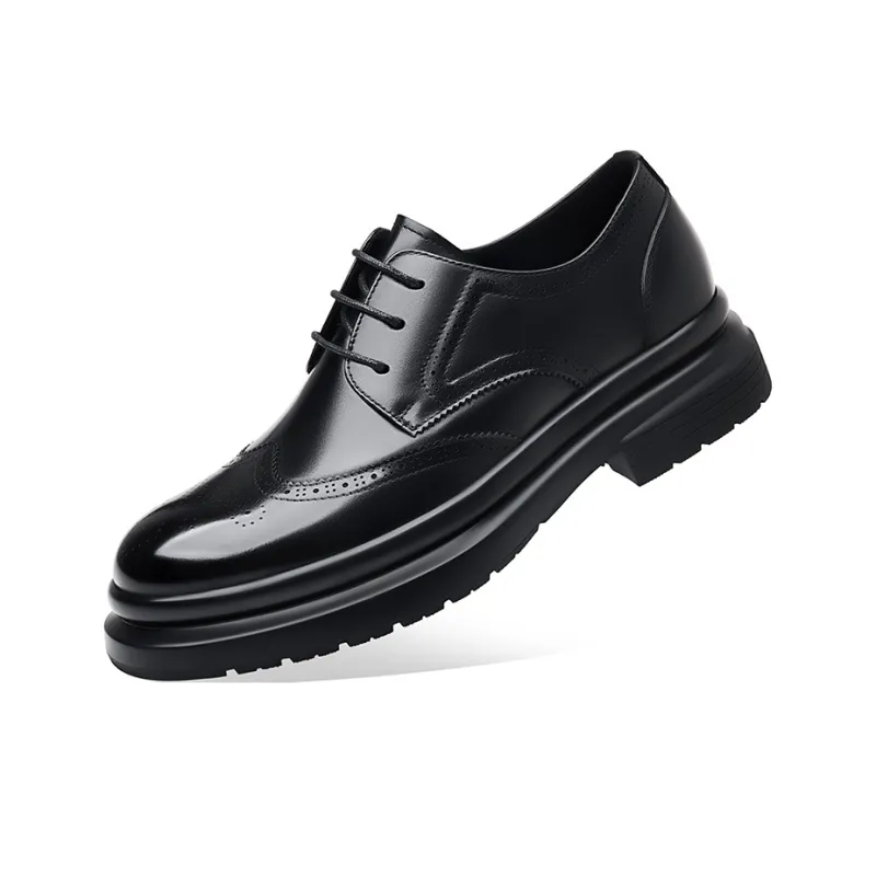 YEDANI Dress Shoes Men Low Top Black/Brown-2