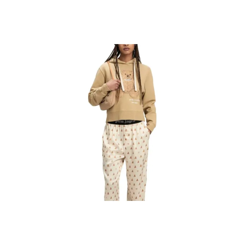 PALM ANGELS Bear In Mind Jersey Hoodie-1