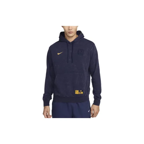 Nike Club Sweatshirts Men Smoky Black Blue/University Gold