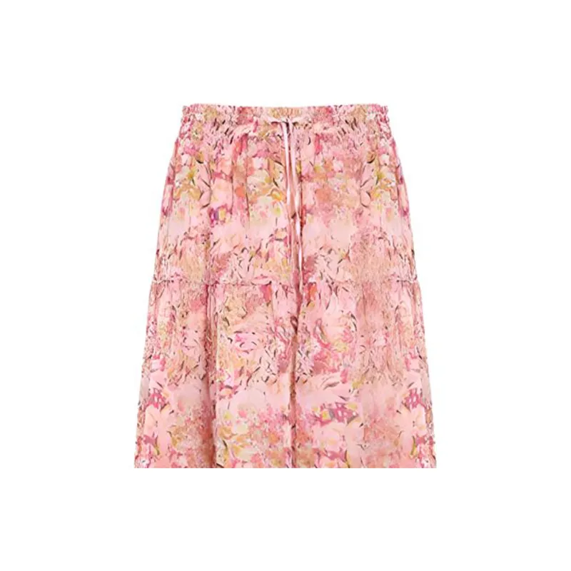 BESIONIA SS23 Casual Long Skirts Women's Pink Floral-4