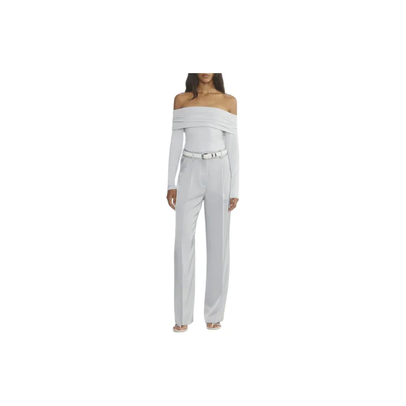 ARITZIA The Effortless Pant' The Effortless PantTM Satin Suit Trouser Women's Chrome Grey-2