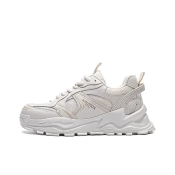 NAUTICA Anti Slip And Wear Resistant Height Increasing Low Top Chunky Sneakers Men's Beige