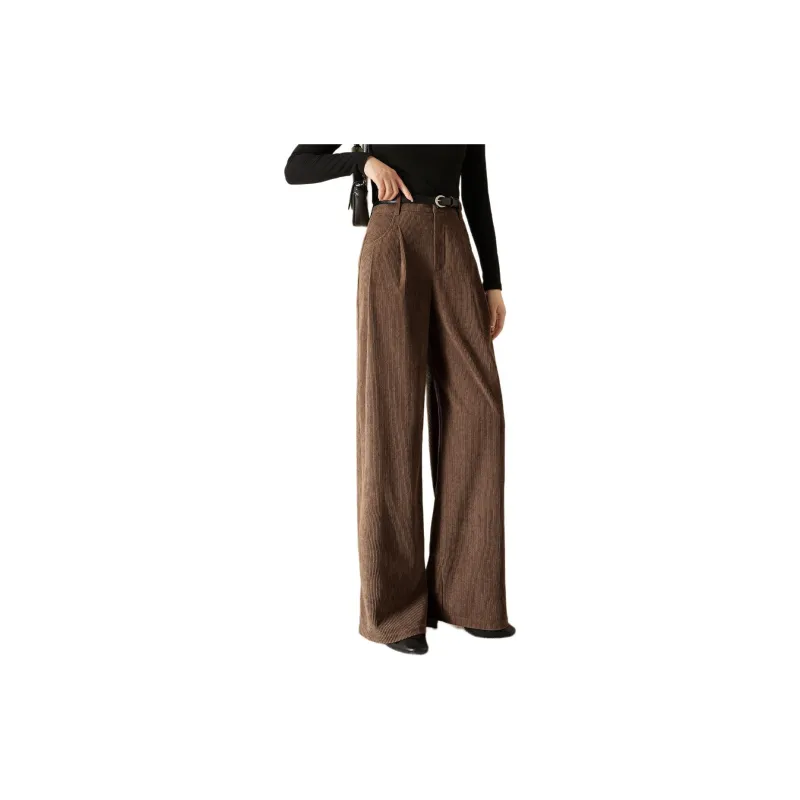 Mo Han Yi Mei Casual Pants Women's Coffee-1