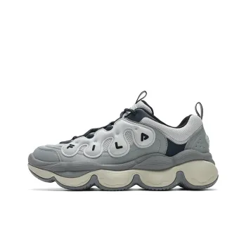 FILA PEASE Anti Slip Wear Resistant Low Top Casual Shoes Unisex Gray