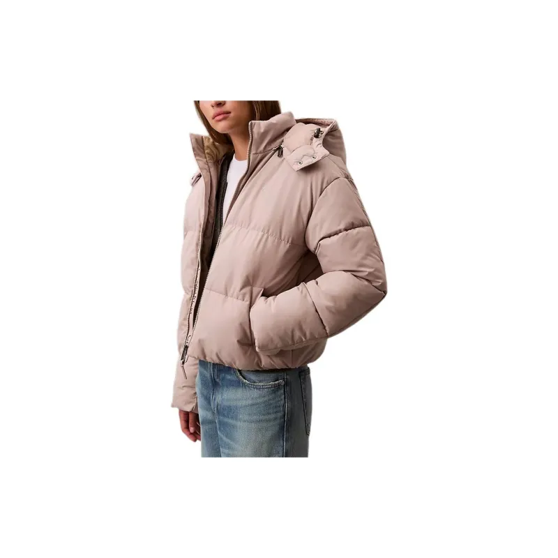 CALVIN KLEIN Puffer Jacket Women's Khaki-3