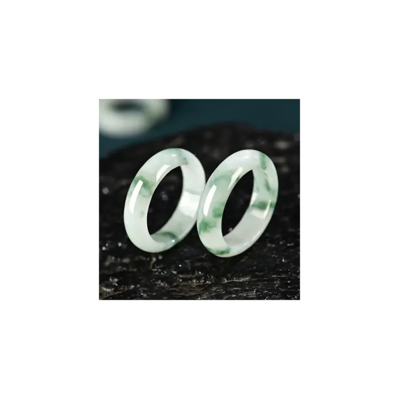 Zhen Yu Zhen Pin Glutinous Jade Jadeite Rings Unisex-3