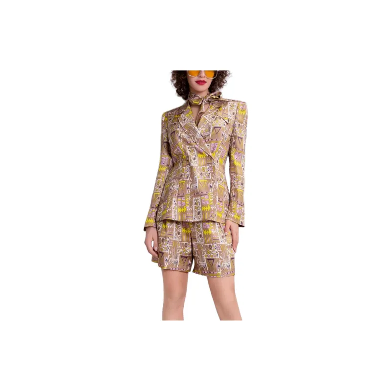 BESIONIA SS23 Business Suits Coats Women's Brown-3
